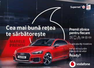 In cadrul campaniei „Cea mai buna retea te sarbatoreste”, utilizatorii aplicatiei My Vodafone sunt rasplatiti cu milioane de premii zilnice, precum si cu un Audi RS5 Coupé